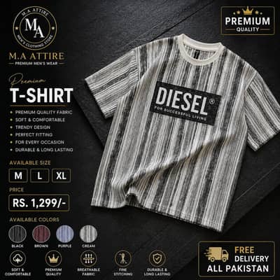 DIESEL EMBOSSED PRINTED DROP SHOULDERS 