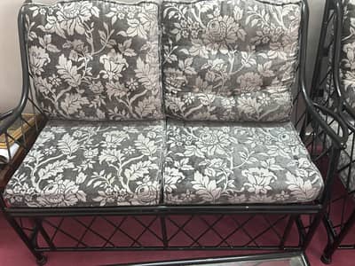 Rot iron sofa set ,two seater and two separate one seaters
