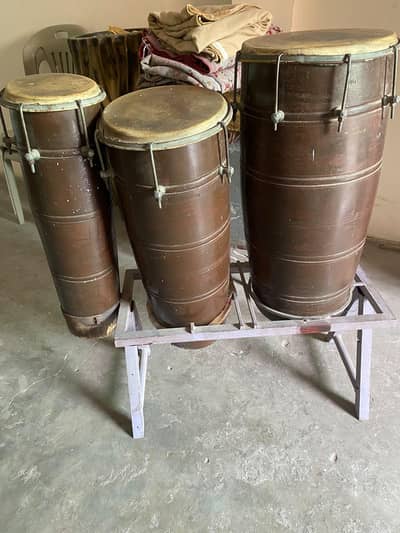 Wooden Conga Drums / Tumba Drums with Stand for Sale