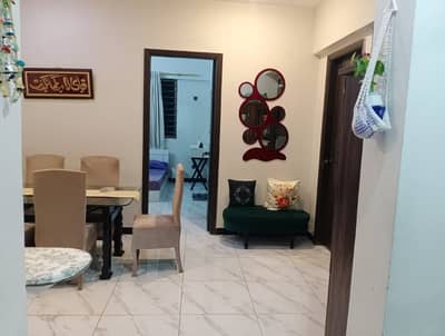 2BED-DD FLAT SEMI WEST, CORNER, ROAD FACING, AVAILABLE FOR SALE AT MAIN MUNAWAR CHOWRANGI, BLOCK-14 GULISTAN-E-JAUHAR KARACHI