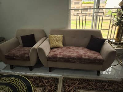 Comfortable 6-Seater Suede Sofa Set (3+2+1)