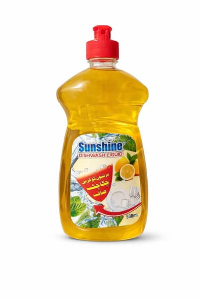 Sunshine Dishwash Liquid 500ml – Fresh & Powerful Cleaning