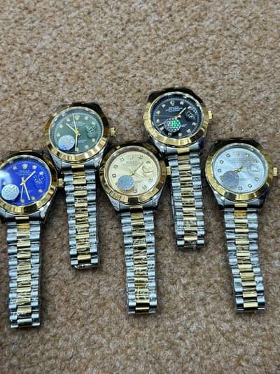 Rolex Datejust Luxury Men's Watch - Silver Chain,Two Tone Chain