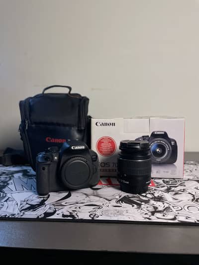 Slightly Used Canon 700D and Kit Lens with all the accessories.