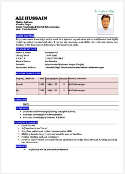 Need job in any restaurant