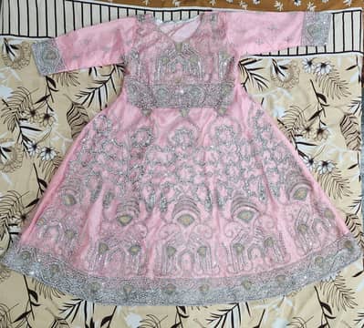 Beautiful Pink Bridal Maxi with Heavy Embroidery