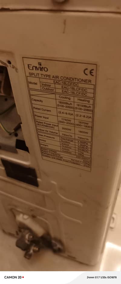 enviro split ac 1.5 invertor