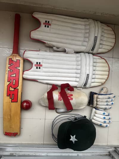 Cricket Kit with MRF hard ball Bat