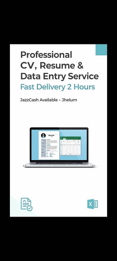 Professional Cv, Resume, Data Entry Excel services,urdu to english tra