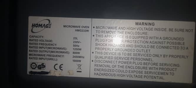 Homeage Microwave oven