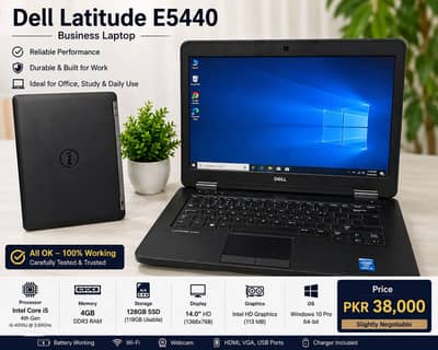 Dell Latitude E5440 Core i5 4th Gen | 4GB RAM | 128GB SSD | All OK