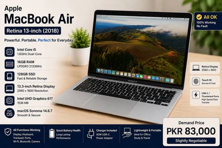 Apple MacBook Air 2018 Retina 13” | Core i5 | 16GB RAM | 128GB SSD