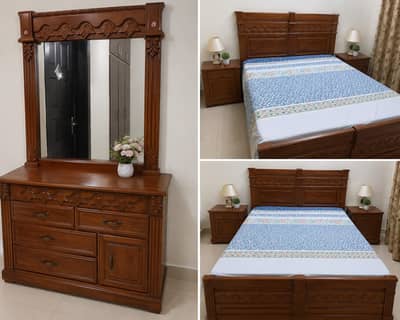 Beautiful wooden bed bedroom set