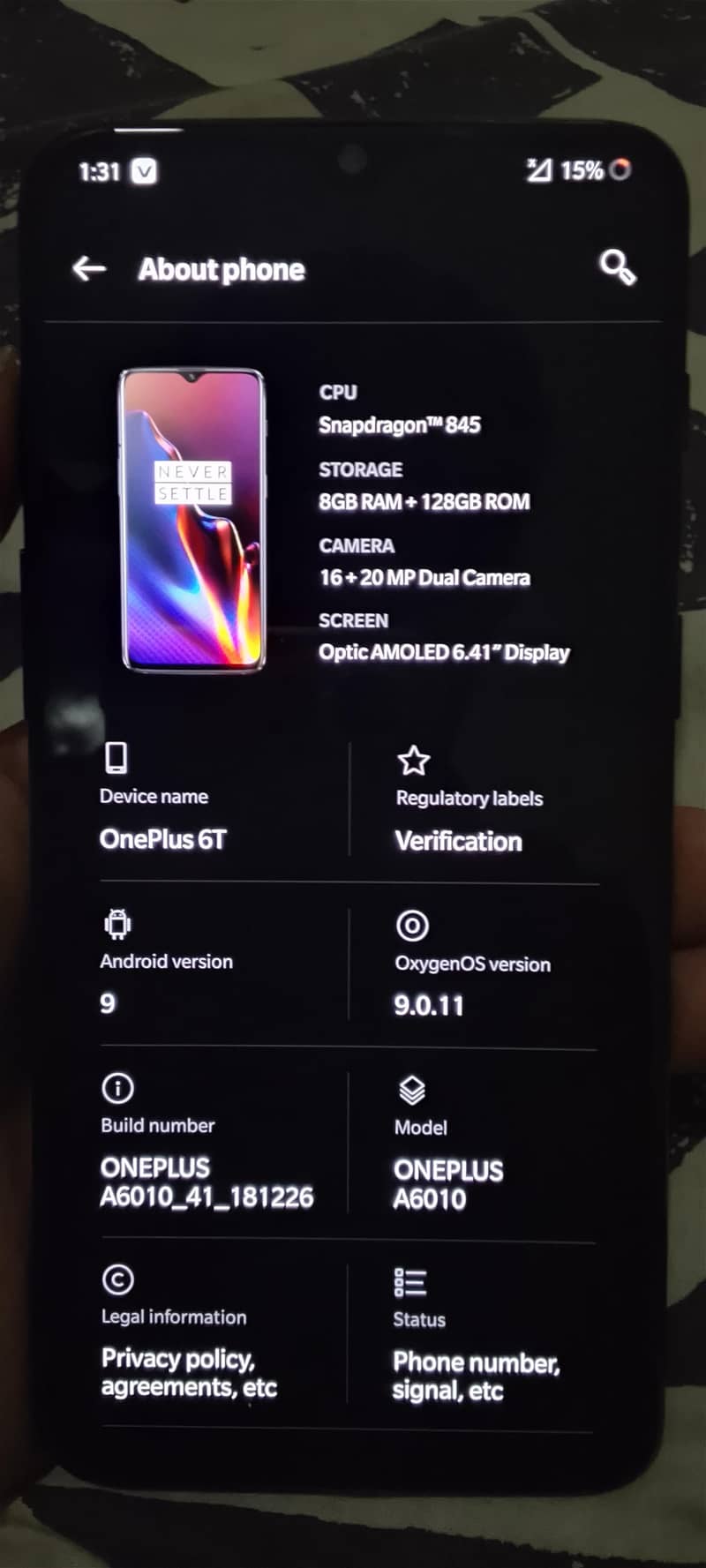 One Plus 6t 1
