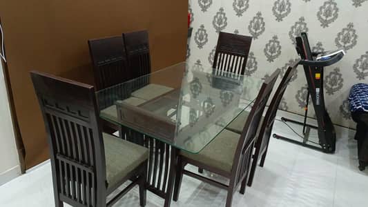 Dining Table with 6 chairs (slightly used)