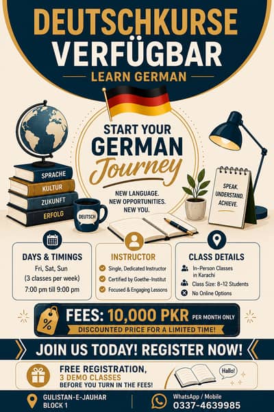 German Language Classes in Karachi, Goethe Certified Instructor