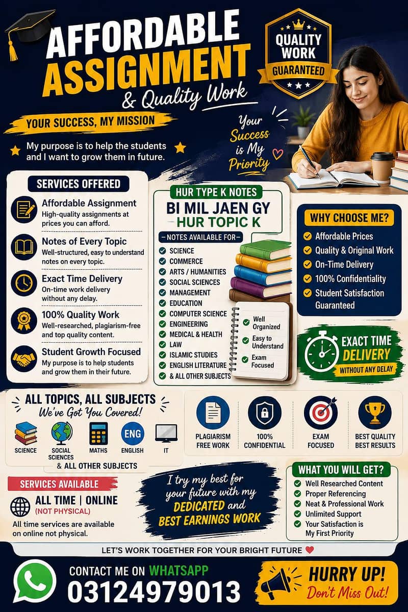 affordable material and assignment 0