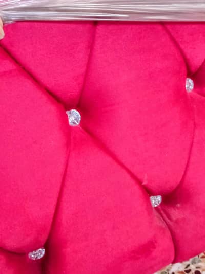 King size Velvet Cushion bed
