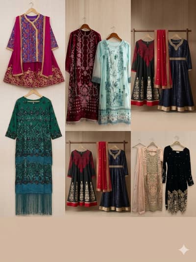 Embroidered Net Suit | Party Wear | Medium Size | Elegant 3 Piece