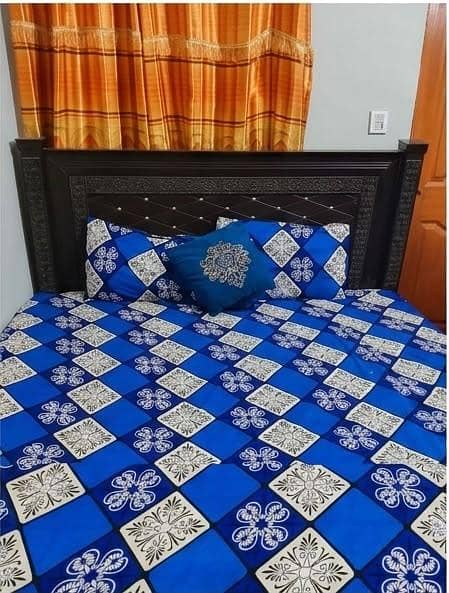 bed, side tables, dressing table 1
