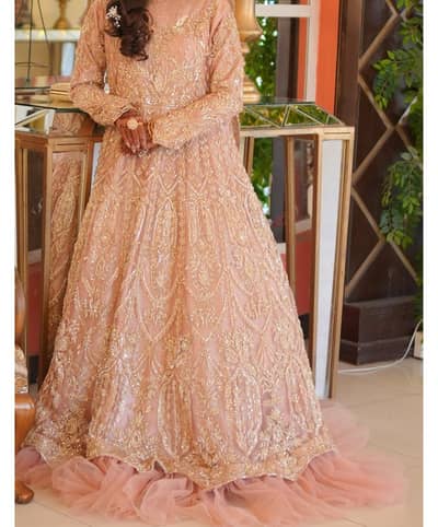 Elegant Peach Bridal Maxi