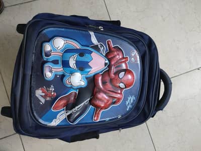 Trolley School Bag Blue color