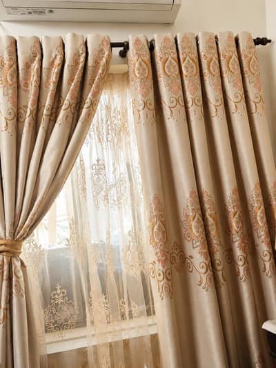 Silk Embroidered Curtain