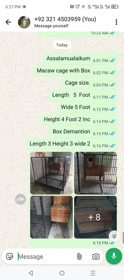 Macaw cage with Box Folding