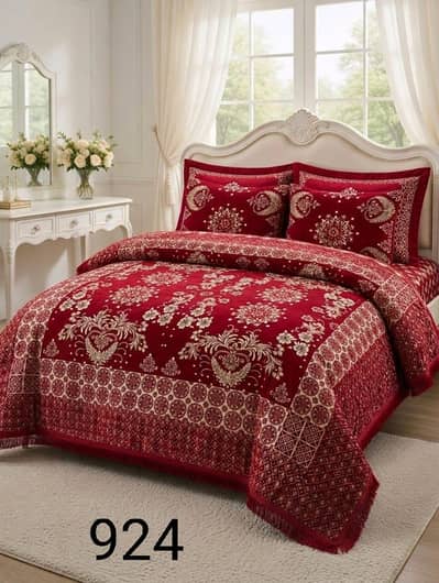 Premium velvet jacquard bedsheet 