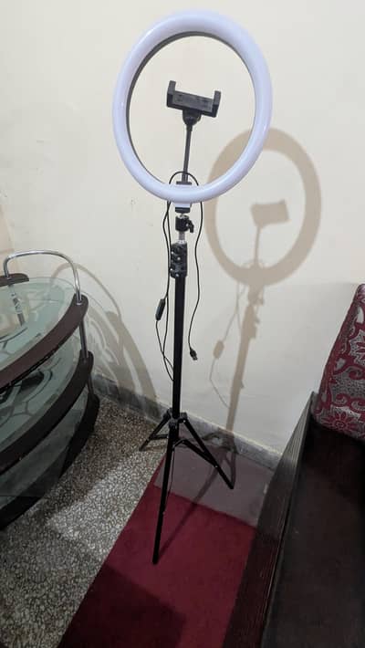 Metal Tripod + Ring Light Setup for Sale