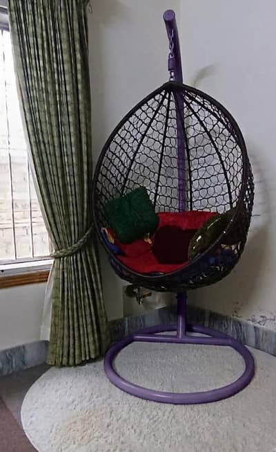 swing with iron stand.