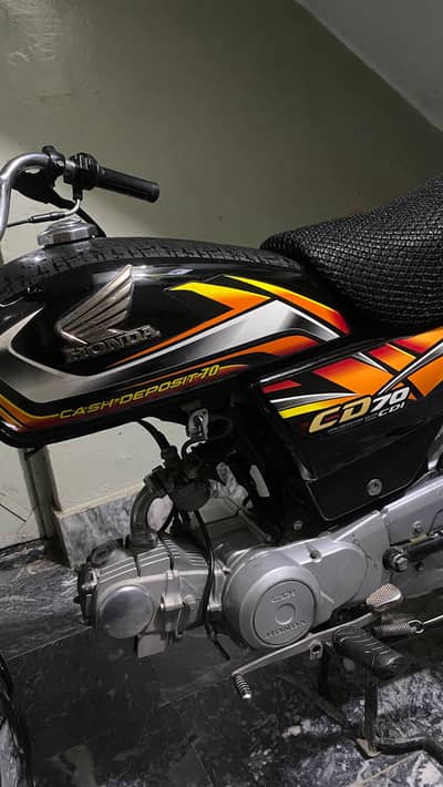 Honda CD 70 black colour model 2022
