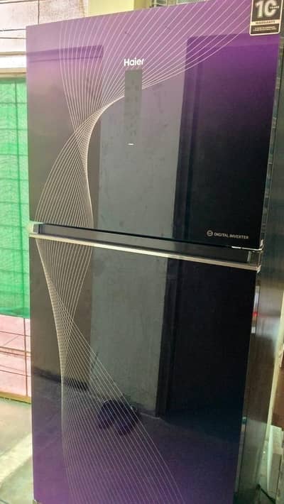 Haier new fridge 538 model purple colour available for sale .