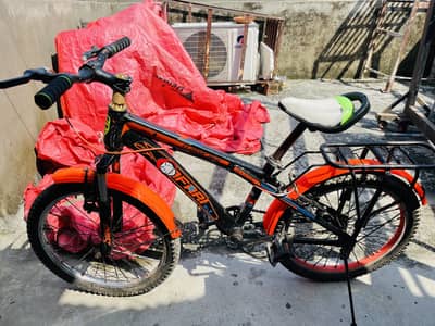Bicycle orange in colour