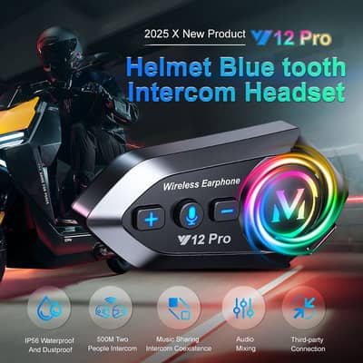 Motorcycle Accessories Universal Y12 PRO Hand Free Full Duplex 500m Mo