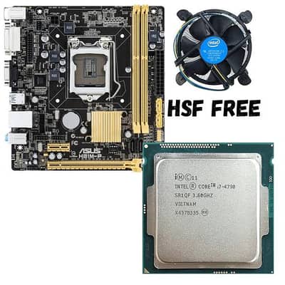 NTEL Core I7 4790 4th Generation 4 core, 8 thread with H81Plus Mother