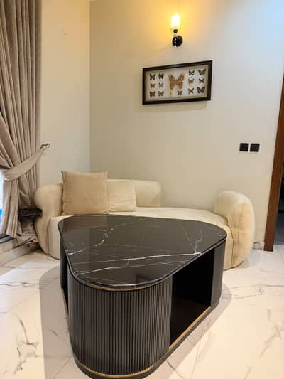 Black Marble Coffee Table with Storage Luxury Center Table