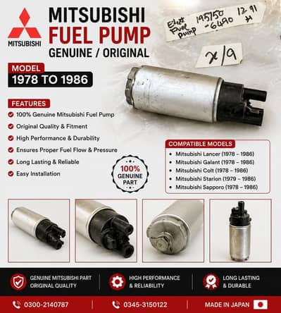 Mitsubhi Fuel pump and Fuel Cap Genuine
