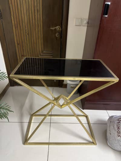 Brass polished console table