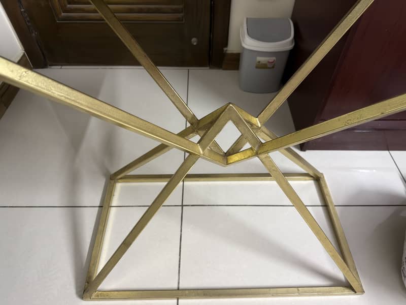 Brass polished console table 1