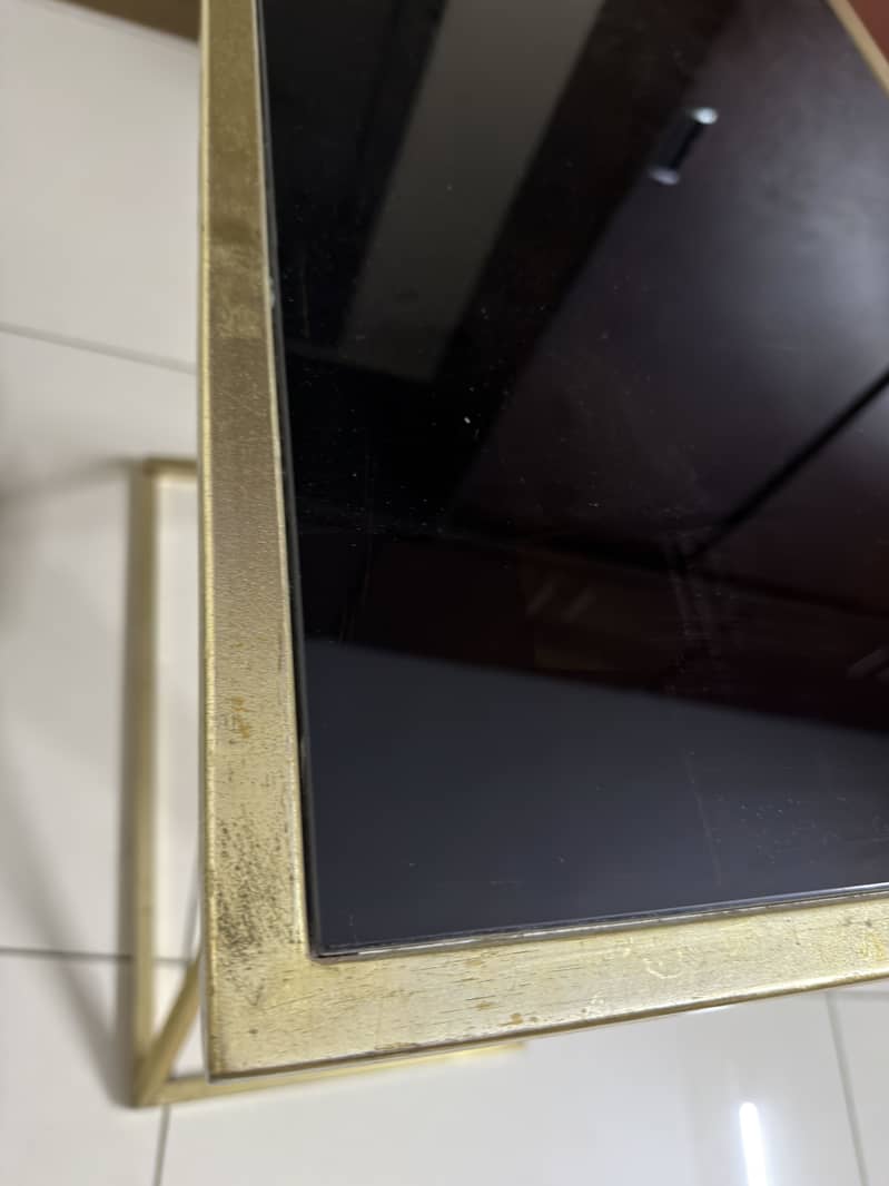Brass polished console table 4