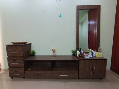 High Quality Custom Made Furniture Set – TV Trolley + Dressing + Full