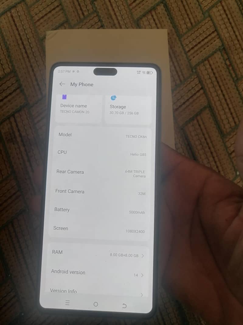 Tecno CAMON 20 6