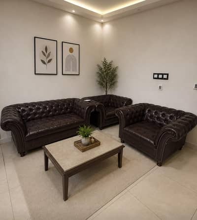 4 seater sofa leather interwood brand