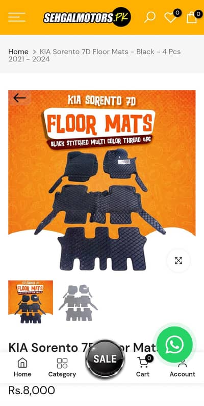 KIA Sorento 7D Floor Mats - Maximus Brand