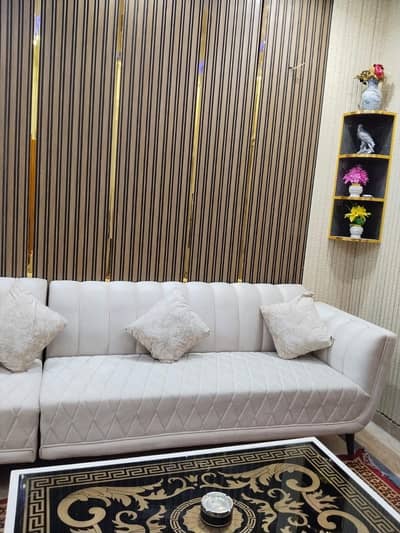 L shape Off White Sofa