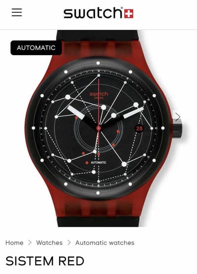 Swatch sistem 51 red automatic