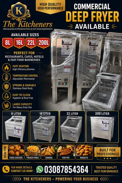 Commercial Deep Fryer High Quality - Fast Food & Pizza Equipment