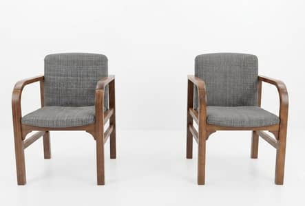 Pure Wooden Armchair Set