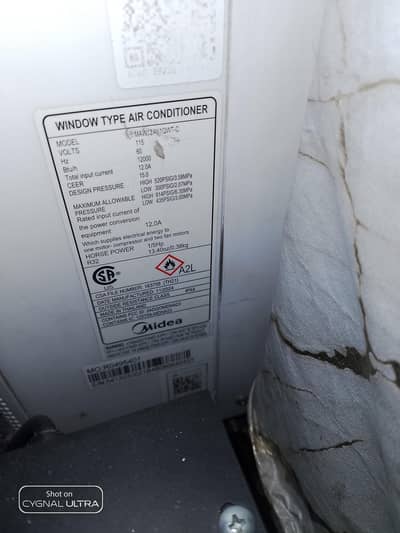 window ac 1 ton 110 10by10 condition with